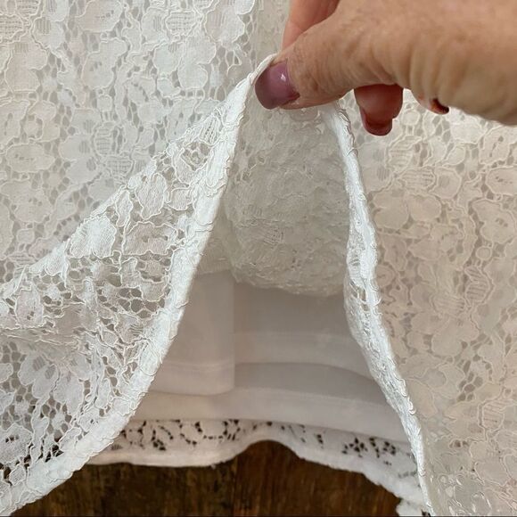 Catherine Maldonado XS White Eyelet Angel BOHO Flowy Flared Sleeves Blouse - Picture 6 of 8